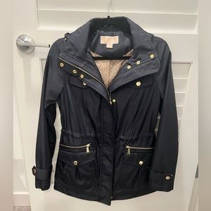 Dark Navy Michael Kors Hooded Coat/Jacket